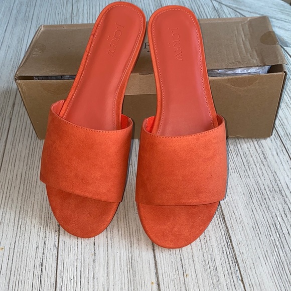 J. Crew Factory Shoes - J Crew Factory Microsuede Single Strap Sandals Golden Beach Color 10 BRAND NEW!
